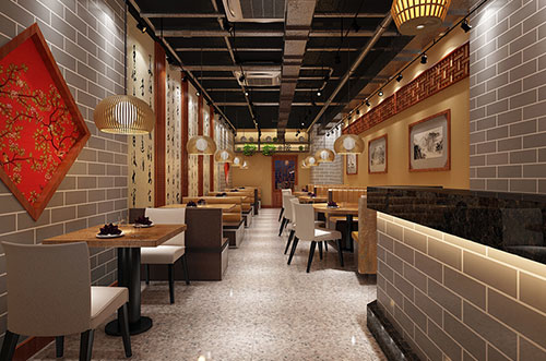 高埗镇传统中式餐厅餐馆装修设计效果图