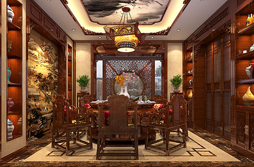 高埗镇温馨雅致的古典中式家庭装修设计效果图